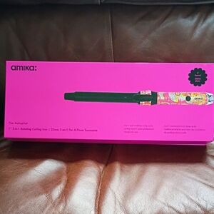 Amika Autopilot Rotating Curling Iron in Pink and Black